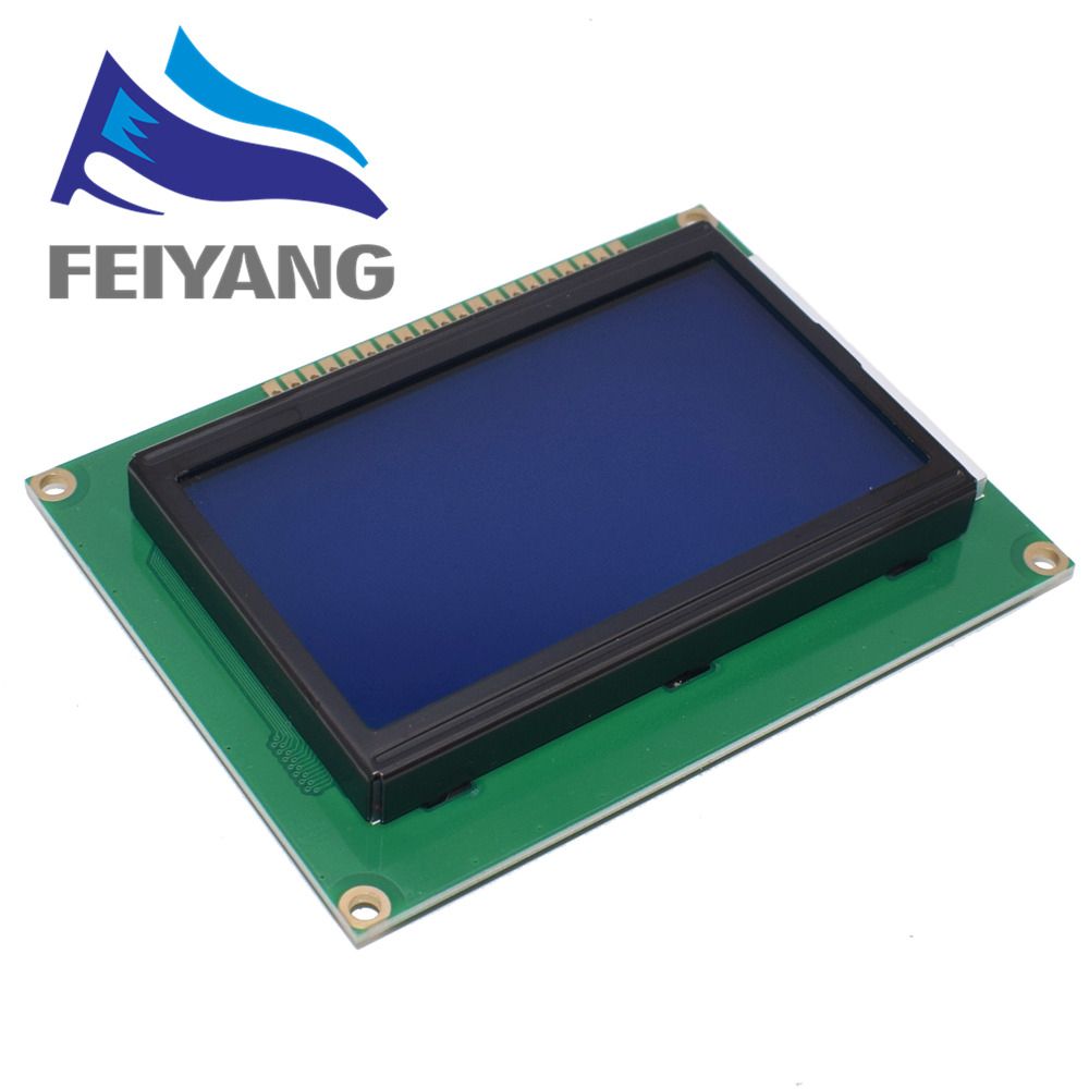 Screen 12864 Blue 128*64 Module LCD LCD12864 With LCD ST7920 Backlight Port DOTS Parallel 5V