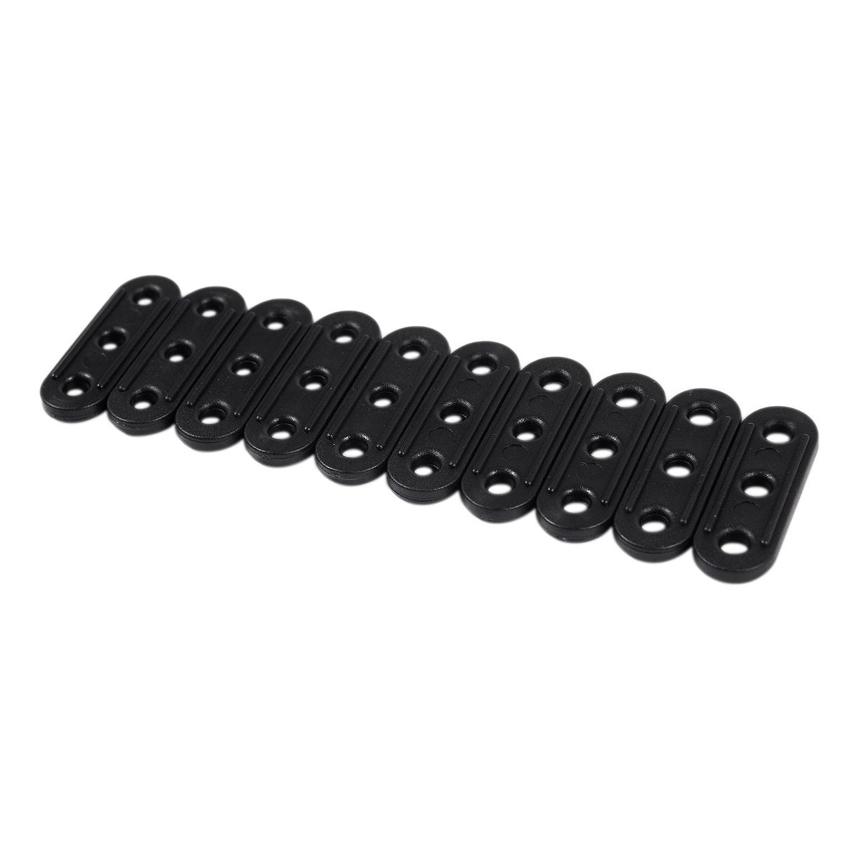 10Pcs Plastic Tent Guyline Bent Runners - Black