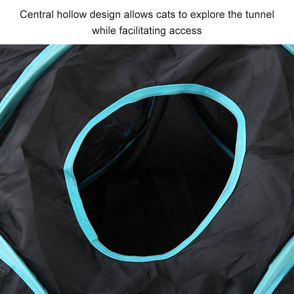 Indoor Cat Tunnel 4 Way Pet Play Tunnel Collapsible Tunnel
