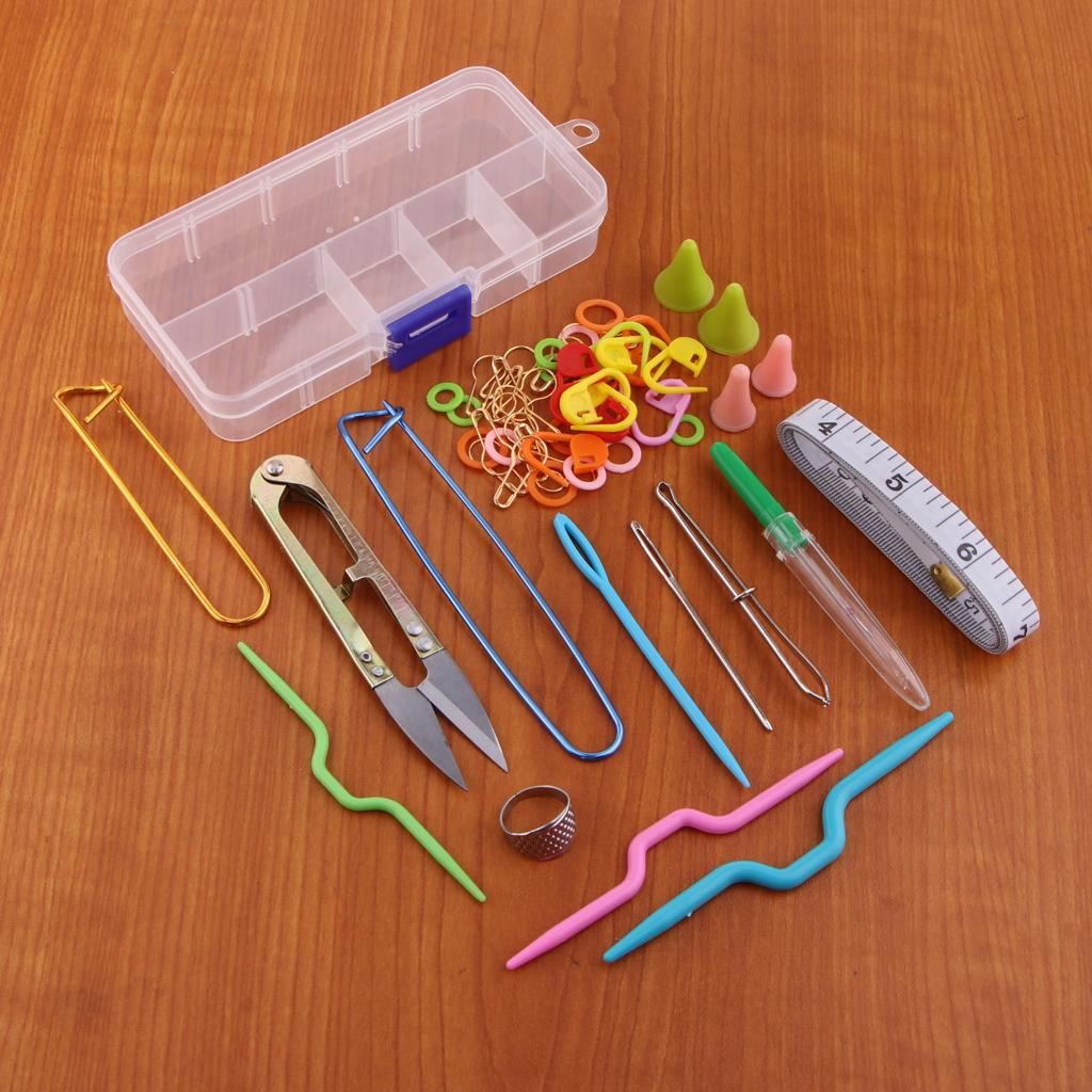 1 Set Knitting Needles Sewing Tools Sewing Kit Supplies With Case Knit