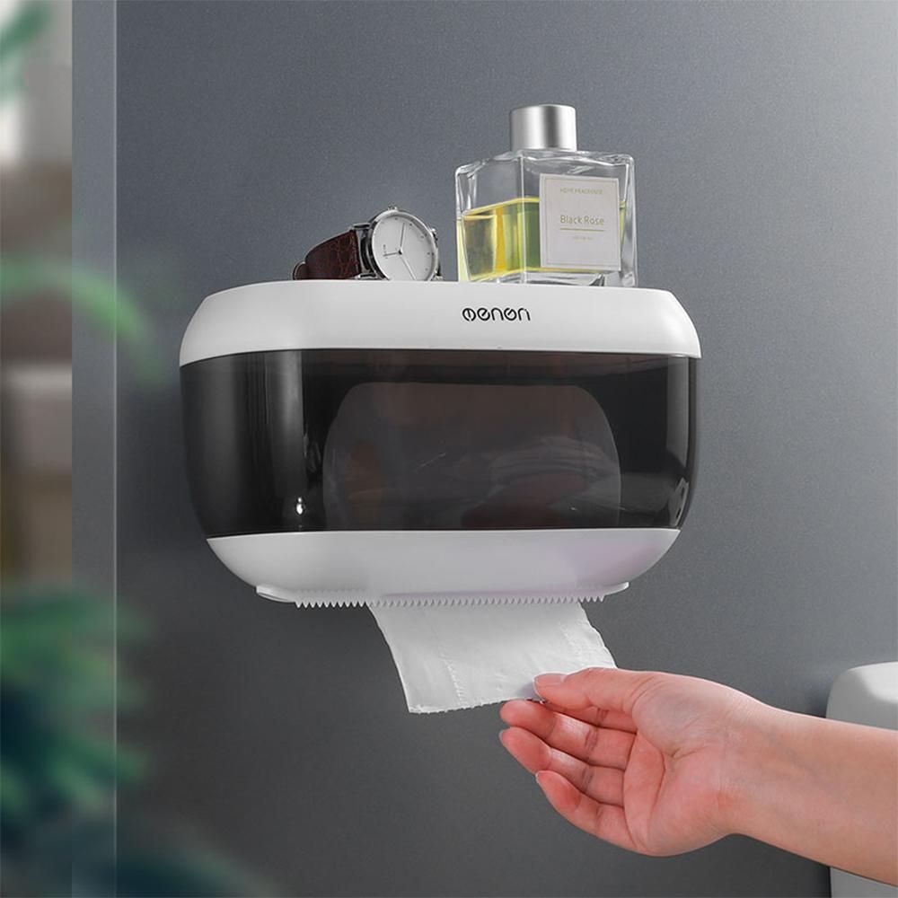 Menen Paper Towel Dispenser Wall Mounted Paper Towel Holder Dispenser Bathroom Toilet Tissue Dispenser Home Kitchen Paper Extraction Dispenser