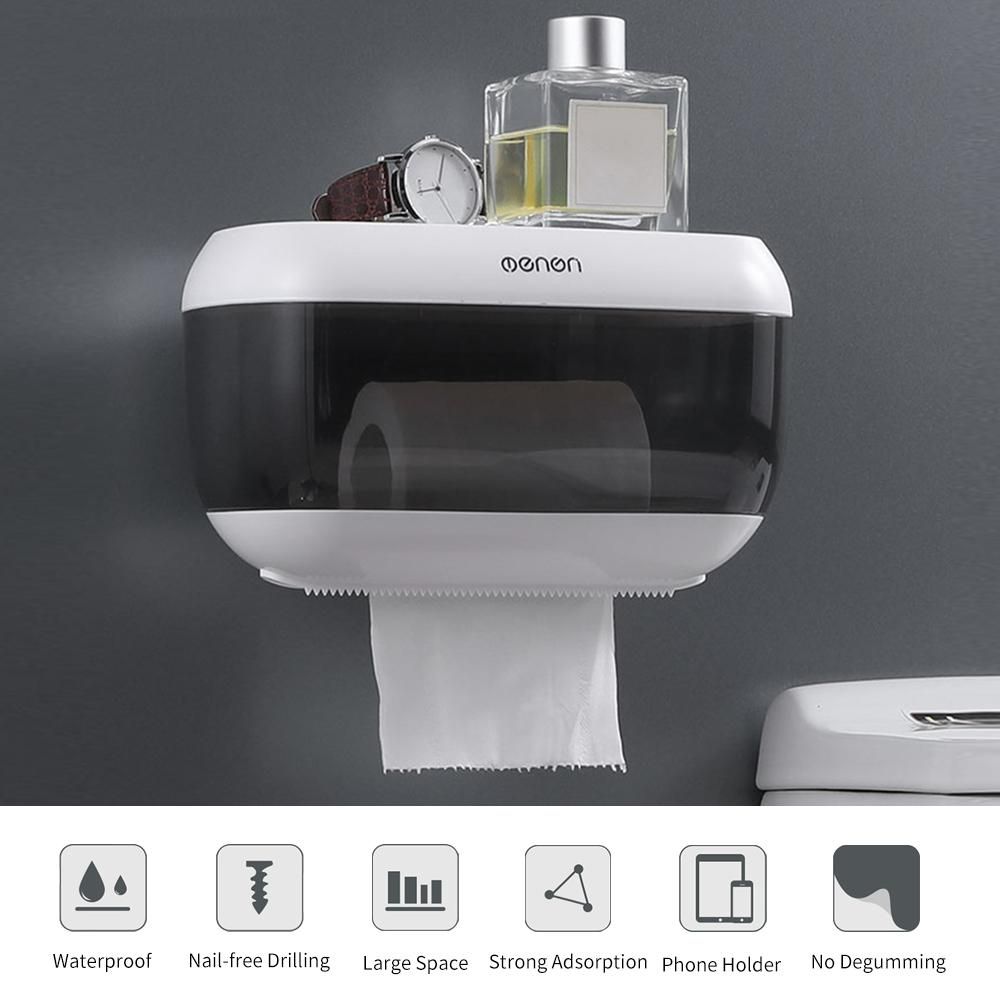 Menen Paper Towel Dispenser Wall Mounted Paper Towel Holder Dispenser Bathroom Toilet Tissue Dispenser Home Kitchen Paper Extraction Dispenser