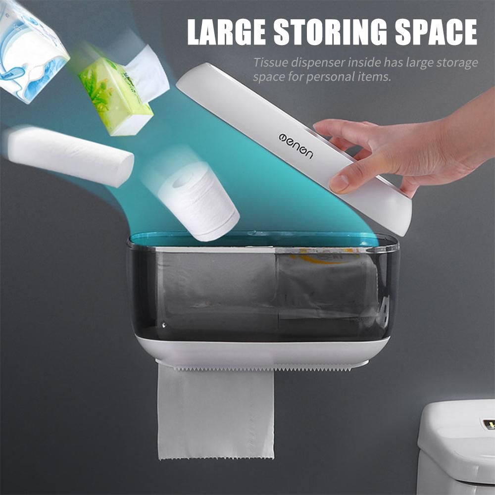 Menen Paper Towel Dispenser Wall Mounted Paper Towel Holder Dispenser Bathroom Toilet Tissue Dispenser Home Kitchen Paper Extraction Dispenser