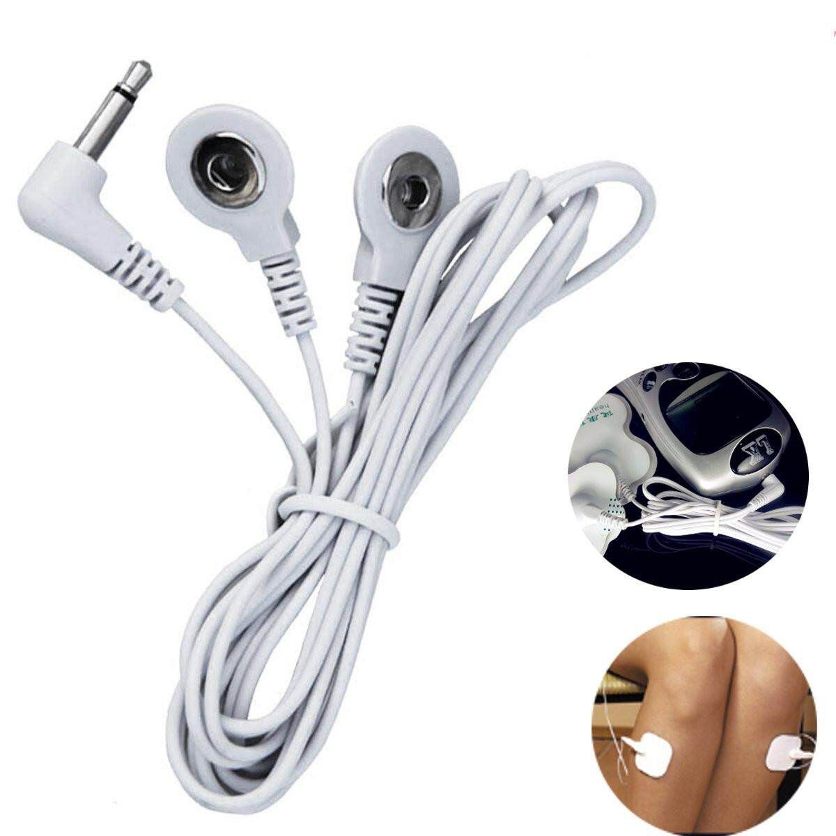 1 Pair Electrode Pads Lead Wires / Cables For Tens Standard 3.5mm Connection