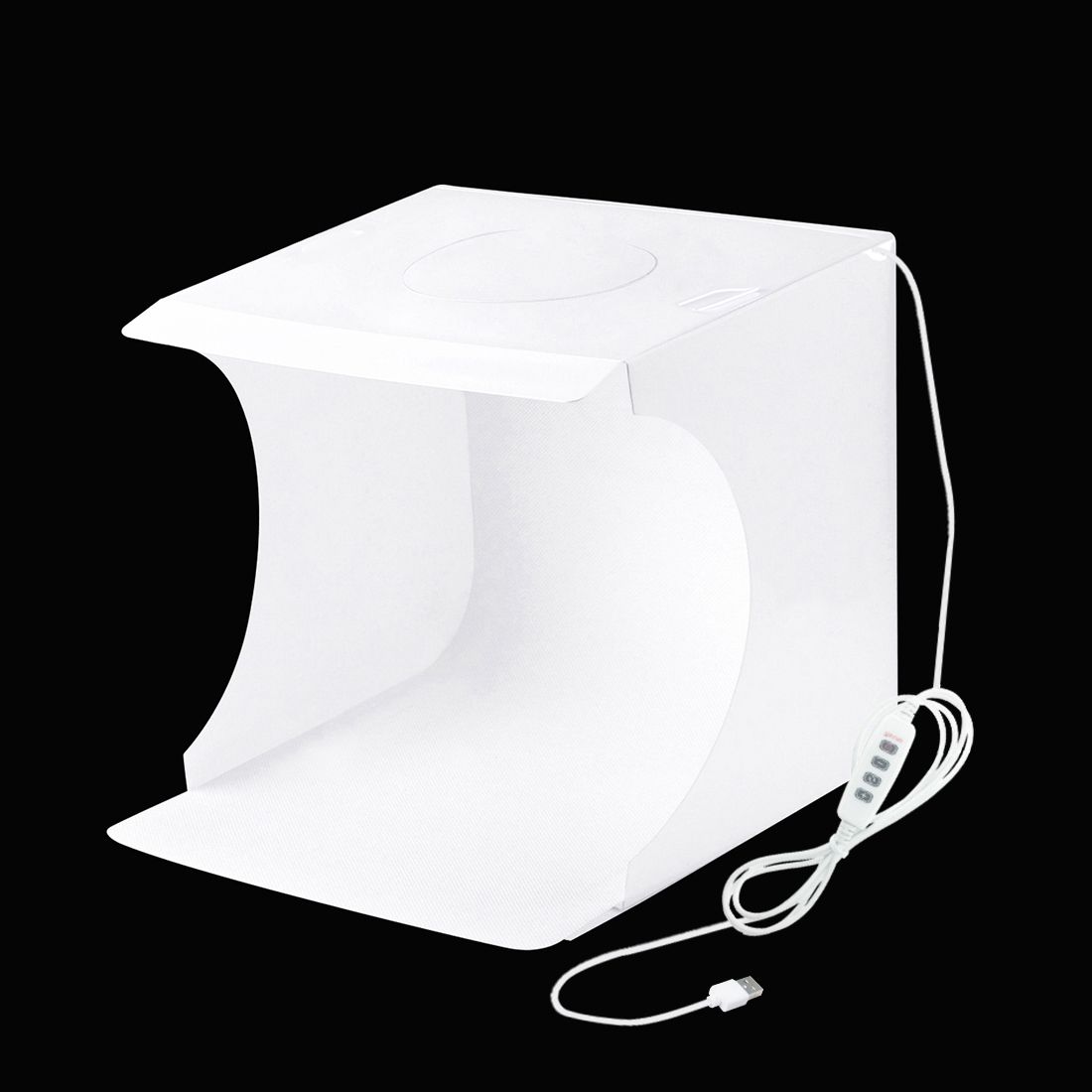 PULUZ 20cm Ring LED Panel Folding Portable Light Photo Lighting Studio Shooting Tent Box Kit With 6 Colors Backdrops (Black, White, Orange, Red, Green, Blue), Unfold Size: 24cm X 23cm X 22cm