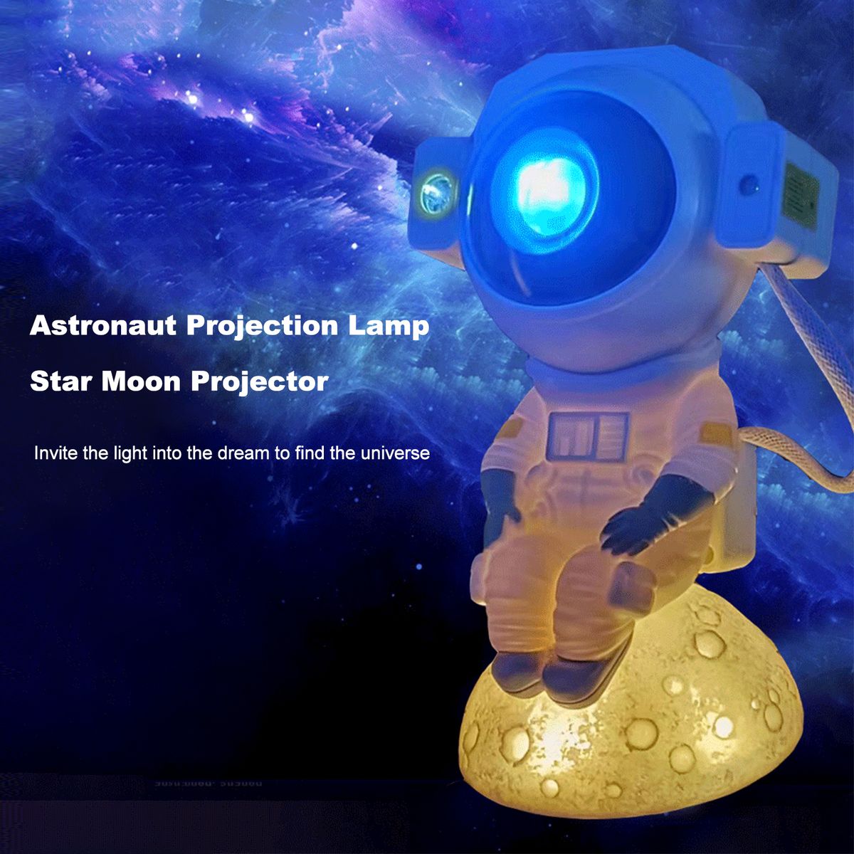 Astronaut Moon Ball Star Night Light Projector High-clear