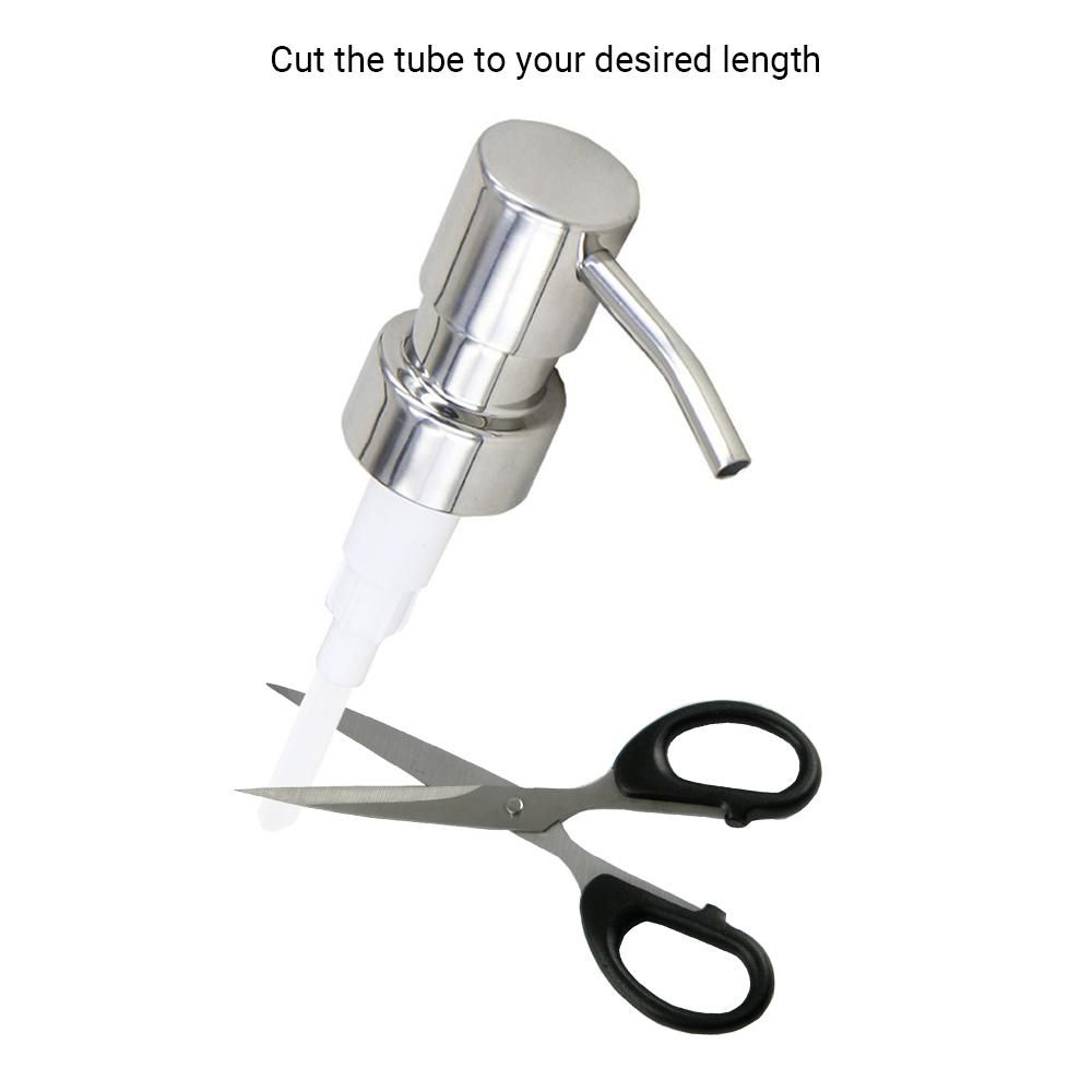 Stainless Steel Soap and Lotion Dispenser Pump Dispenser Replace Head Bottle Dispenser Pumps Polished Replacement Pump Apply to 2.5cm/ 0.98in Diameter