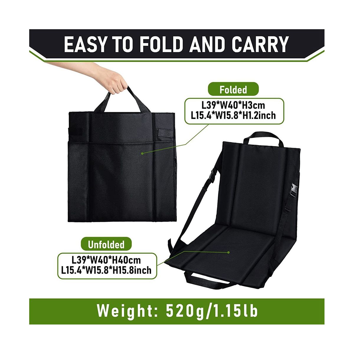 Portable Stadium Cushion,Lightweight Padded for Sporting