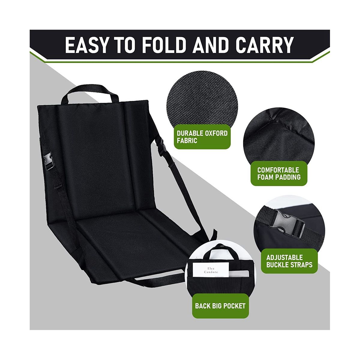 Portable Stadium Cushion,Lightweight Padded for Sporting