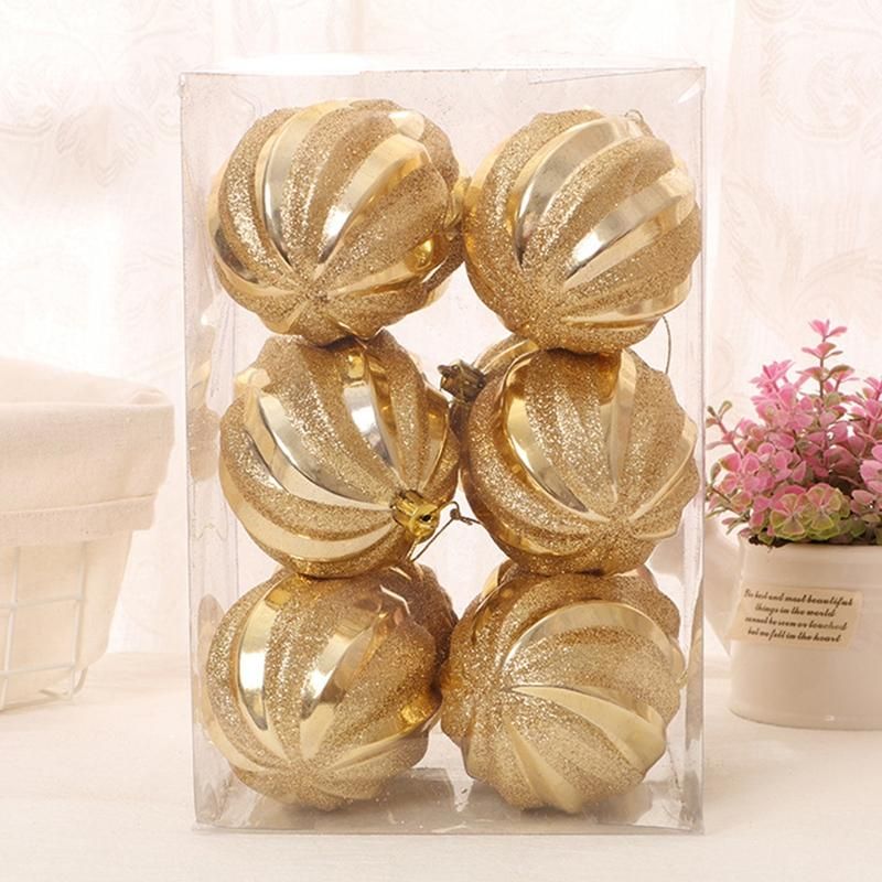 12Pcs Christmas Baubles Ball Party Wedding Tree-Golden