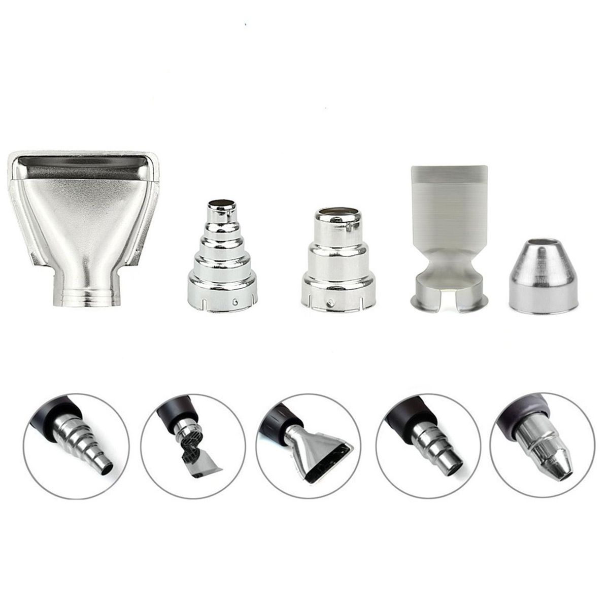 5 Pieces Heat Gun Nozzles Kit 35mm Replacement for Hot Air