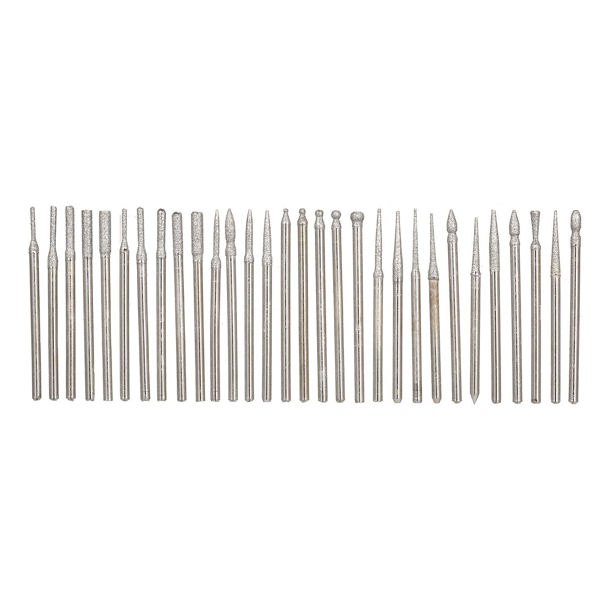30Pcs Diamond Burr Bits Carving Drill Bits Diamond Burr