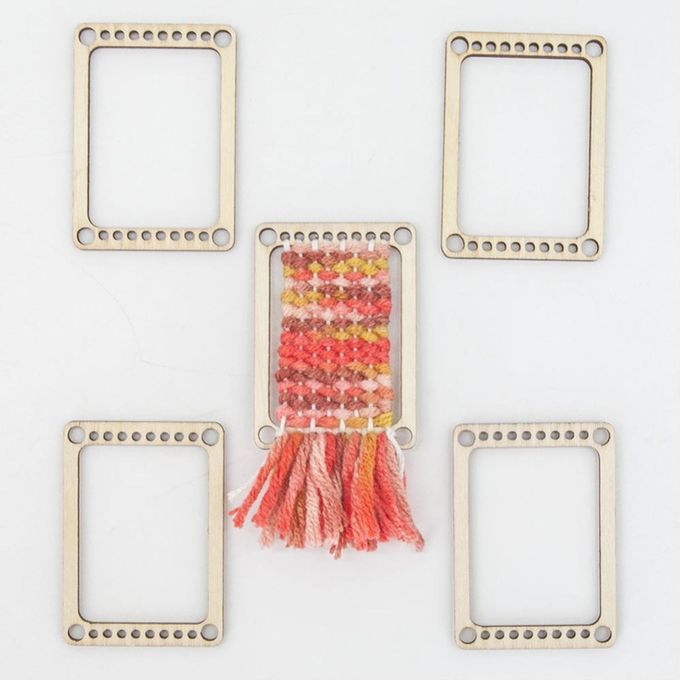 4x Wood Weaving Looms Tool DIY Weave Frame Knitting Machine Comb Rack