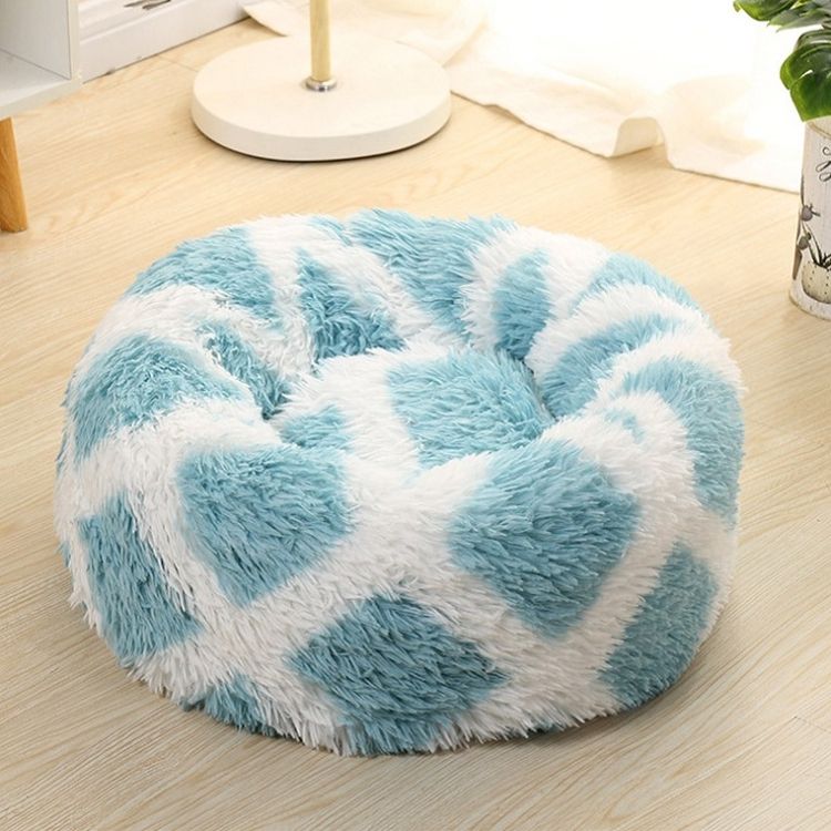Long-haired Round Warm Pet Bed 60cm