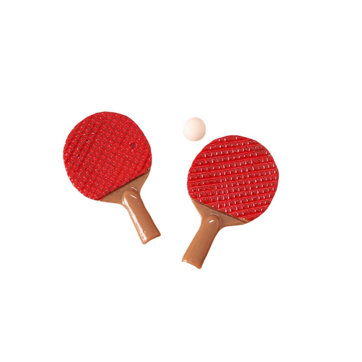 1 Set Table Tennis Model Dollhouse Mini Table Tennis Ping-pong Red