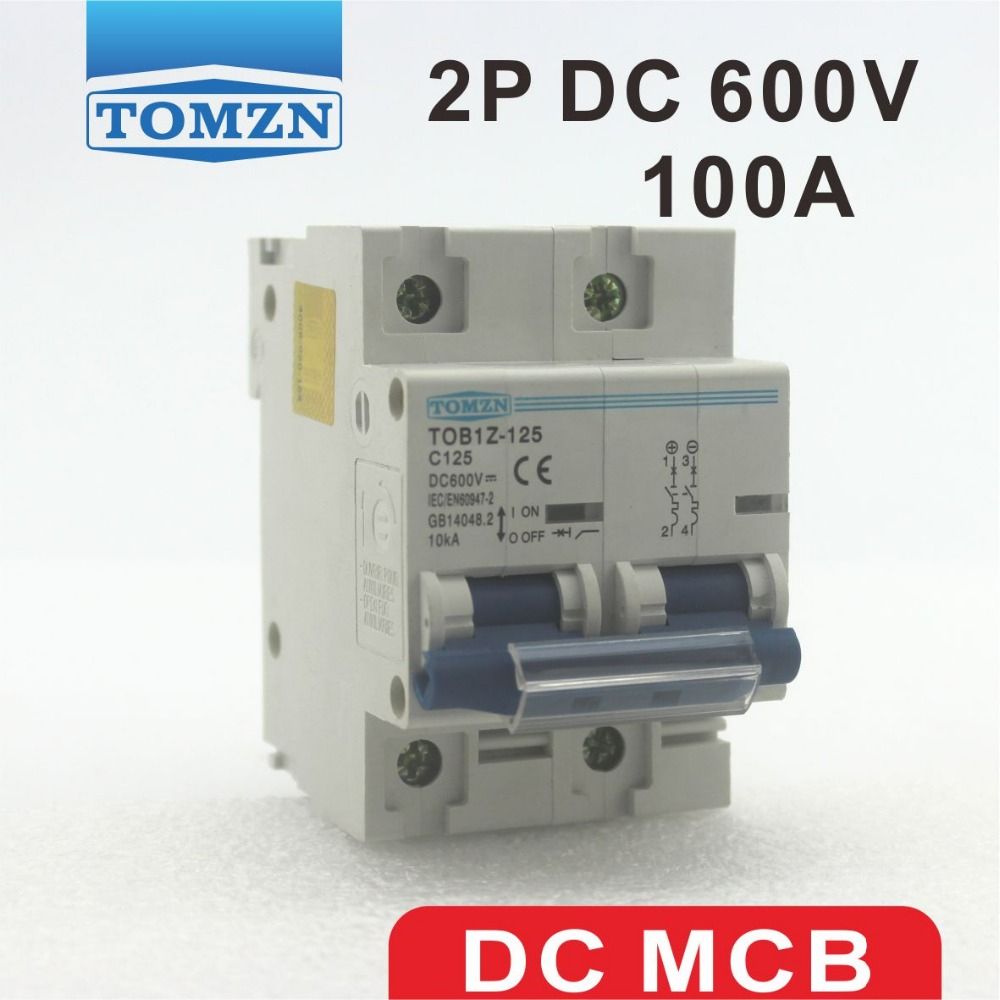 2P 100A DC 600V Circuit Breaker FOR PV
