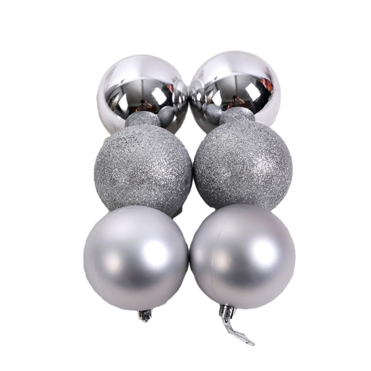 Christmas Decoration Plating Ball Sparkling Holiday for Festive Silver