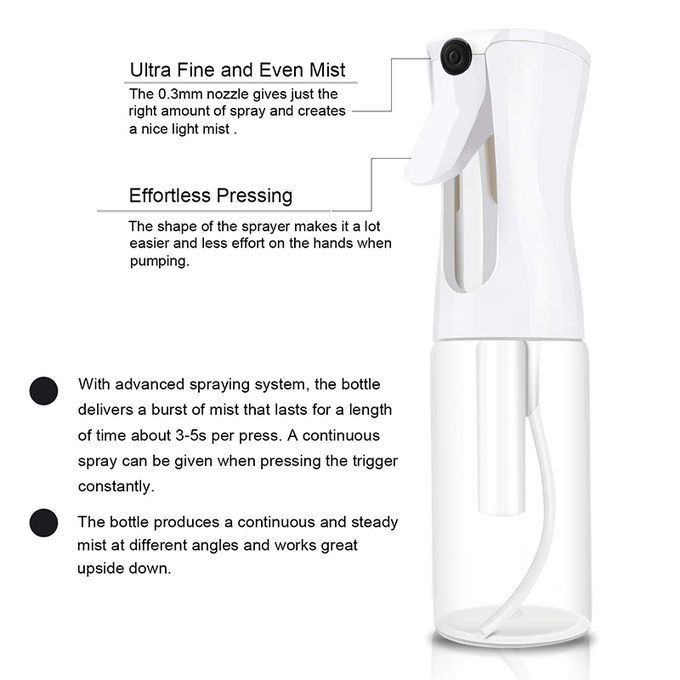 Mist Sprayer Spray Bottle For Hair Styling Cleaning