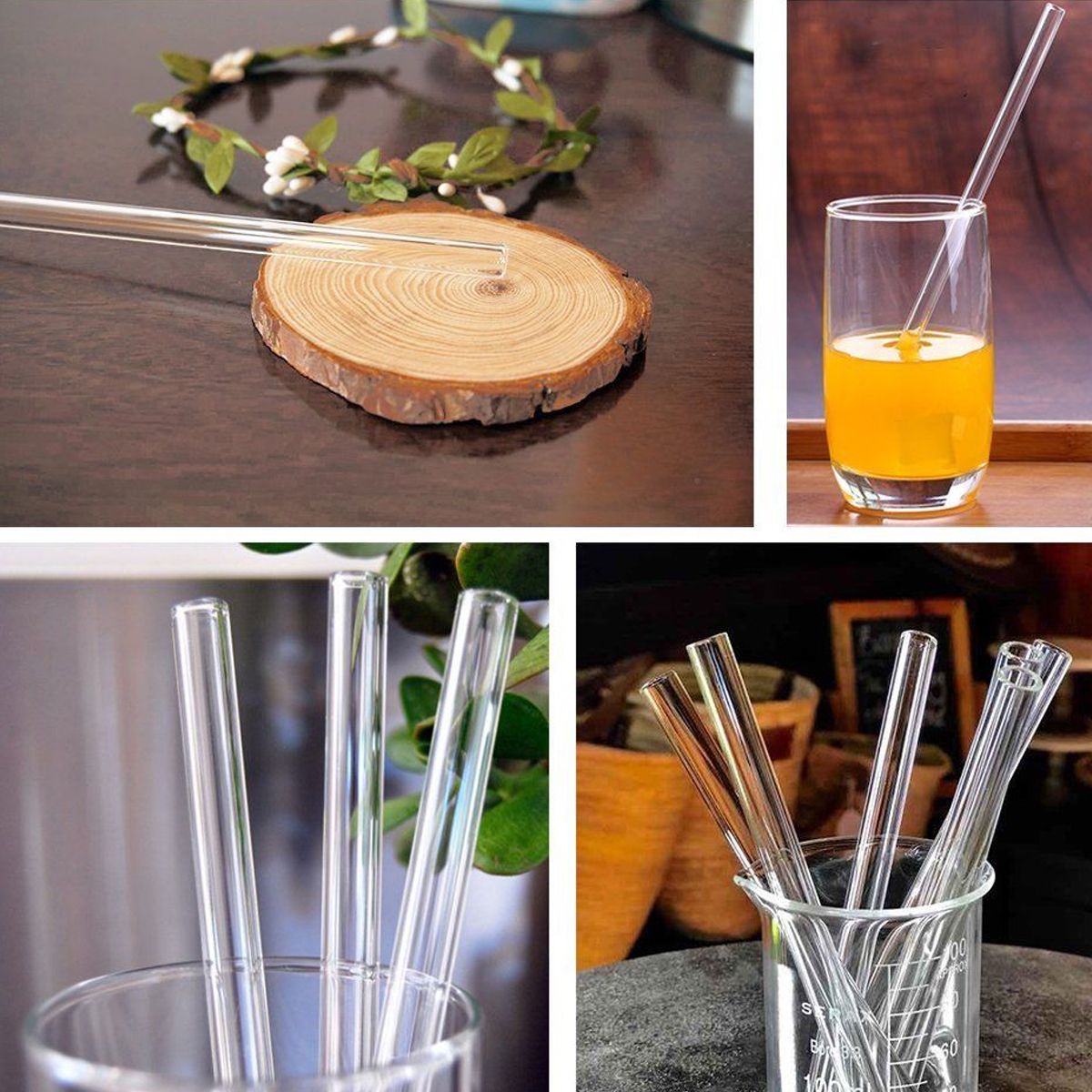10Pc 200mm OD 7mm 1mm Thick Wall Borosilicate Glass Blowing Tube