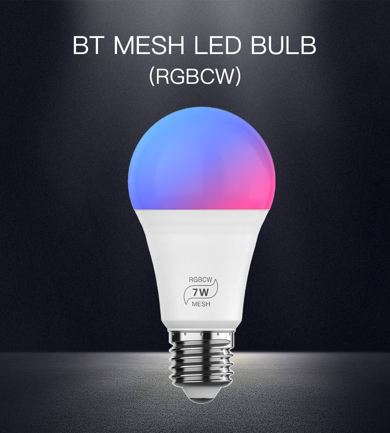 7W Bluetooth Mesh Candle Bulb, Smartphone Remote Control