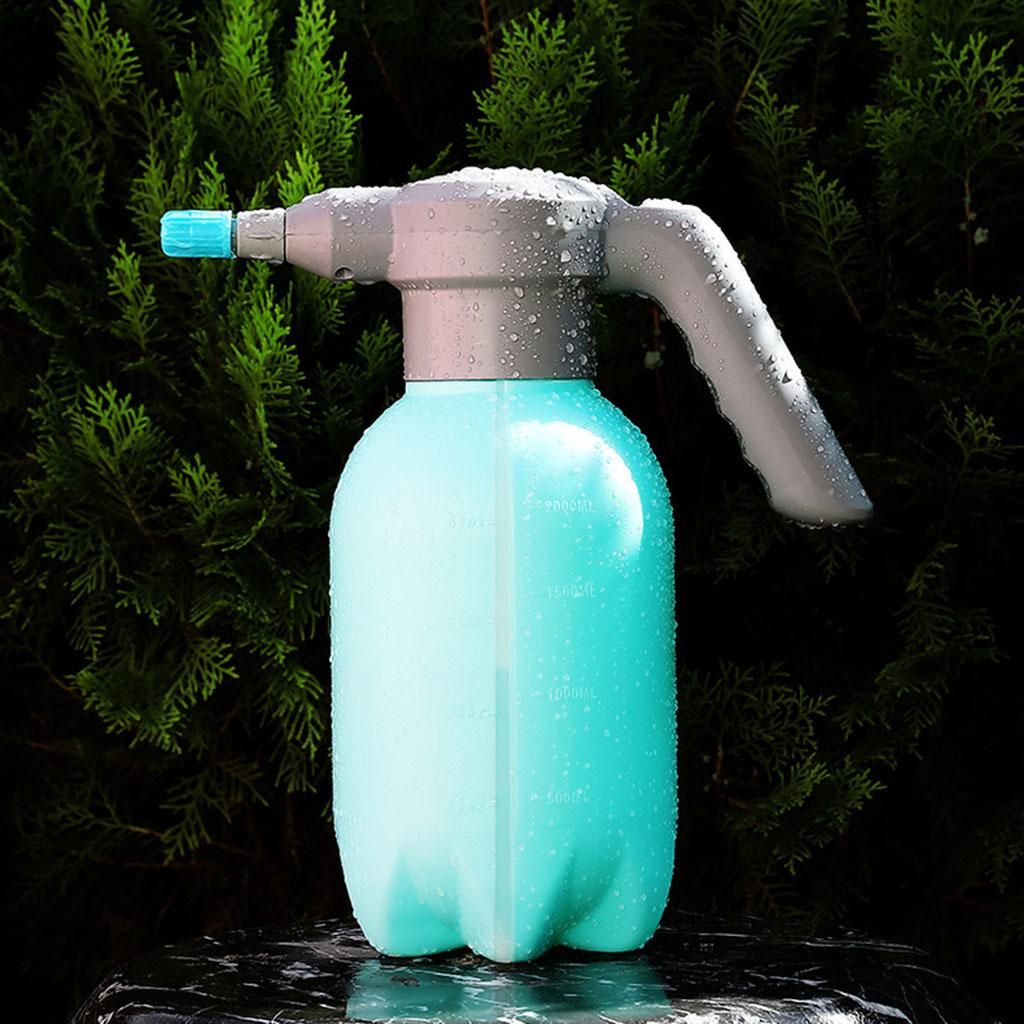2L Electric Spray Bottle USB Rechargeable Automatic Watering Can Household Sprayer With Adjustable Nozzle Plant Mister Green With Nozzle