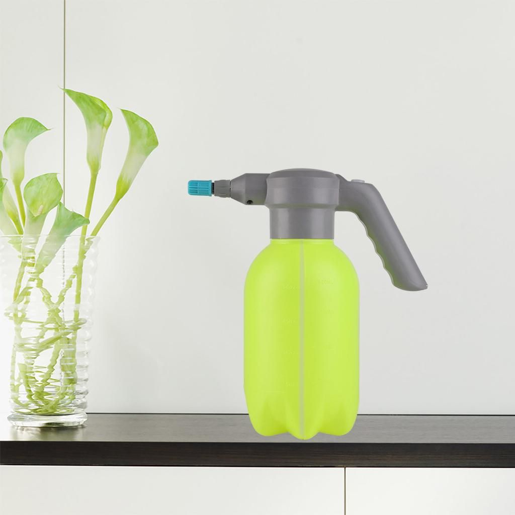 2L Electric Spray Bottle USB Rechargeable Automatic Watering Can Household Sprayer With Adjustable Nozzle Plant Mister Green With Nozzle