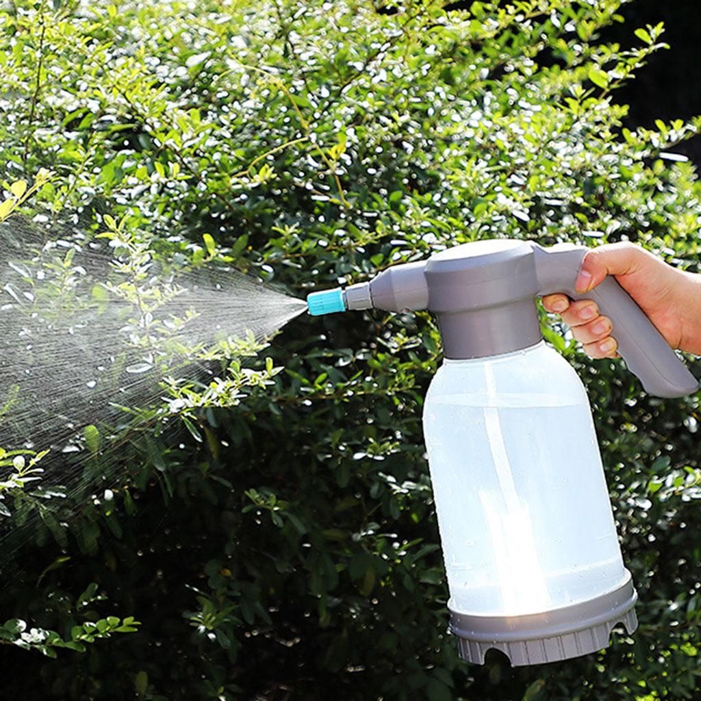 2L Electric Spray Bottle USB Rechargeable Automatic Watering Can Household Sprayer With Adjustable Nozzle Plant Mister Green With Nozzle
