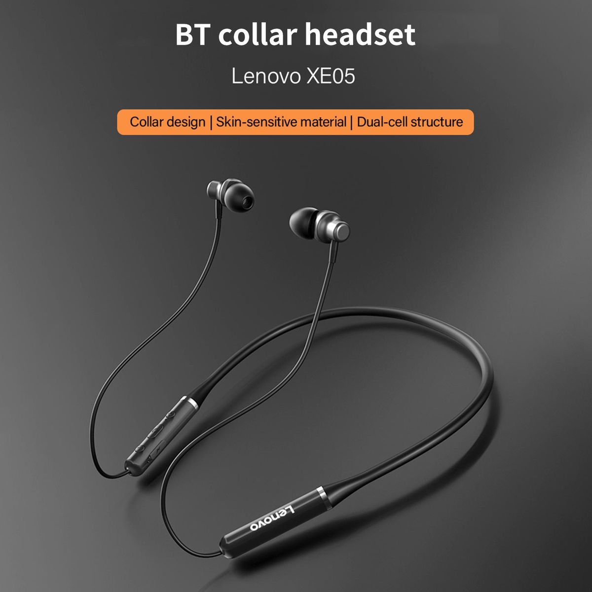 Lenovo xe05 Earbuds BT 5.0 Headphones Magnetic Neckband Earphone for Phone Call Music Sports