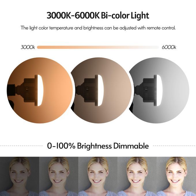 45W E27 LED Video Light Bi-color 3000K-6000K With Remote