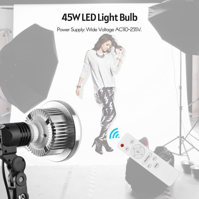 45W E27 LED Video Light Bi-color 3000K-6000K With Remote