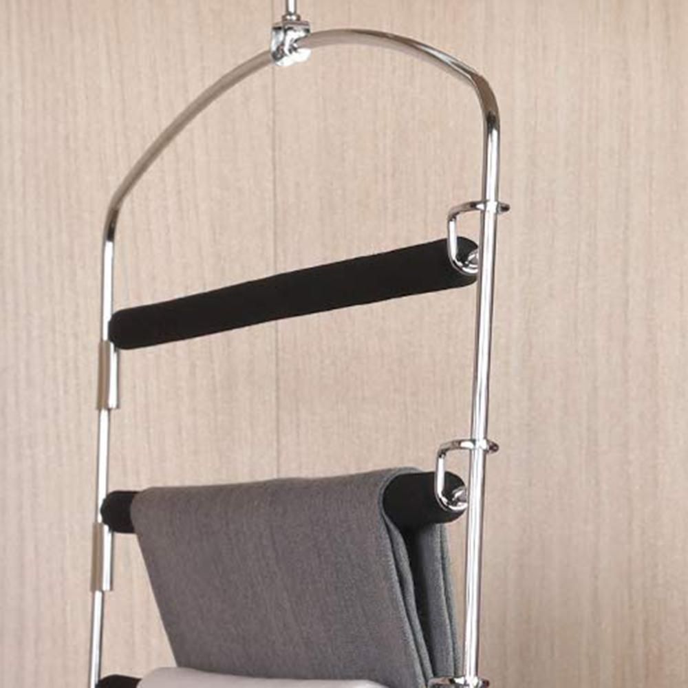 Pants Hangers 5 Layers Metal Slack Hangers Non- Foam Padded Swing Arm Space Saving Hanger Clothes Closet Storage Organizer for Pants and Clothes