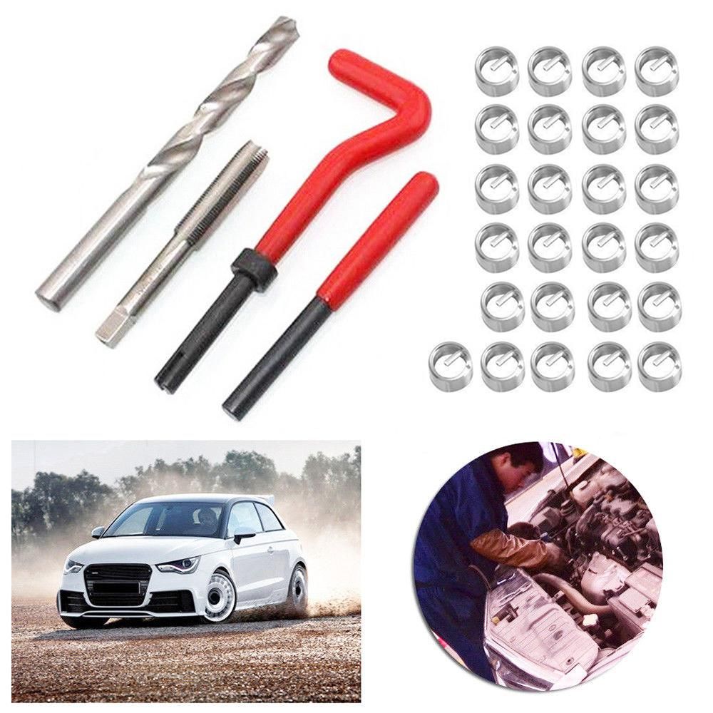 30Pcs Metric Thread Repair Insert Kit M3 M4 M7 M9 M11 Helicoil Car Pro Coil Tool M7 * 1