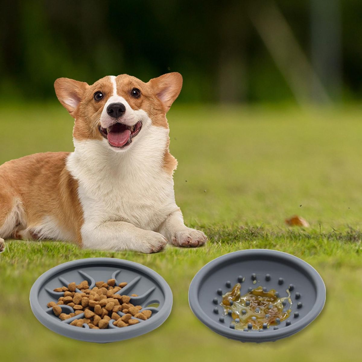 Dog Feeding Toy with Food Leakage Design Dog Feeder Toy Glide for Fun Grey