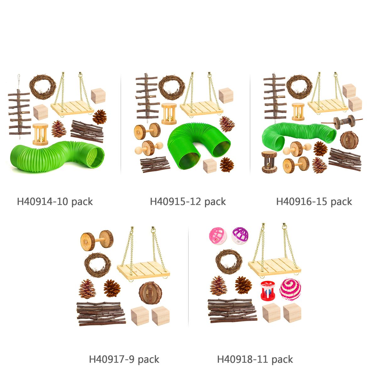 Hamster Toys Hamster Chew Toys Sets 9pcs Small Animal