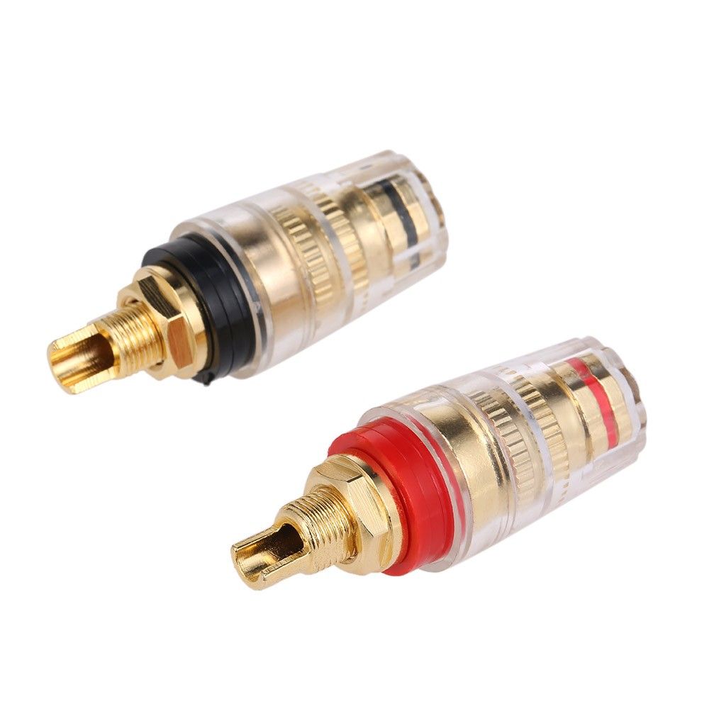 1 Pair Gold Plated 4MM Banana Plug Terminal Binding Post