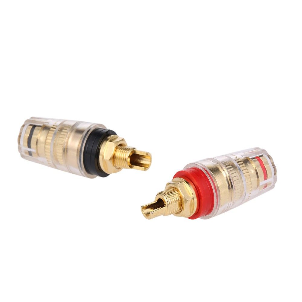 1 Pair Gold Plated 4MM Banana Plug Terminal Binding Post