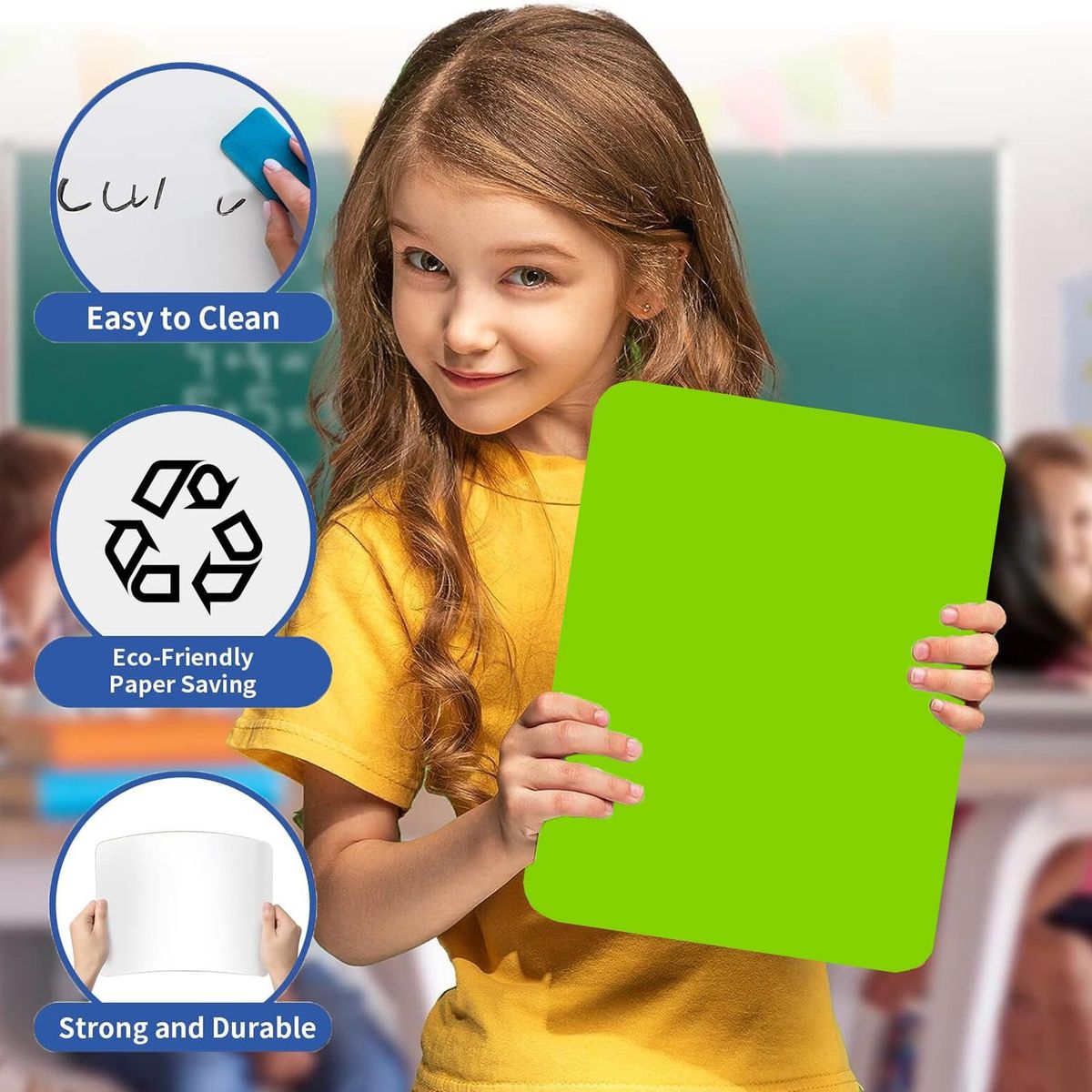 Home Use Whiteboard Versaboard Portable Reversible Mini for Messages Green