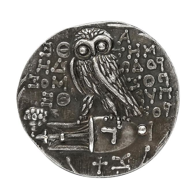 3Pcs Greek Mythology Coins Owl Athena Silver Goddess Of Wisdom Famous