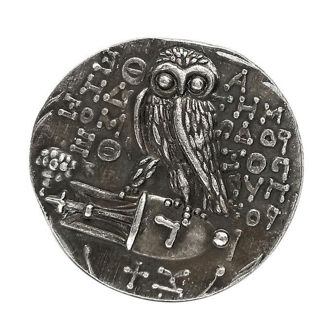 3Pcs Greek Mythology Coins Owl Athena Silver Goddess Of Wisdom Famous