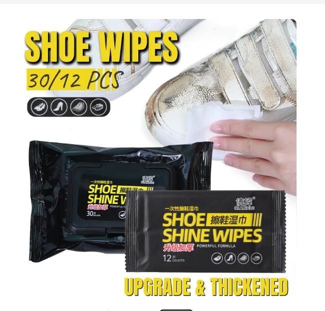 Disposable Fast Cleaning Shoe Shine Wipes-80Pcs/1 Pack