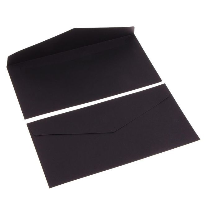 Professional Catalog Kraft Envelope, Secure Shipping, Flap Bags Black