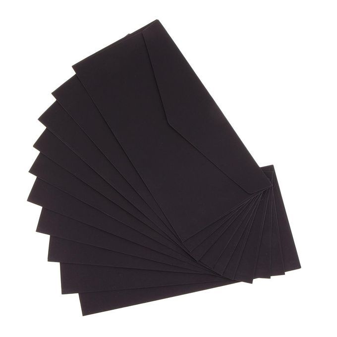 Professional Catalog Kraft Envelope, Secure Shipping, Flap Bags Black