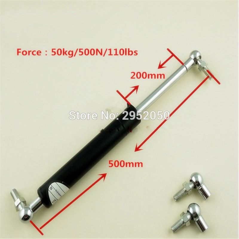 Car Auto 50kg/110 Lbs Force Ball Studs Lift Strut Metal Gas
