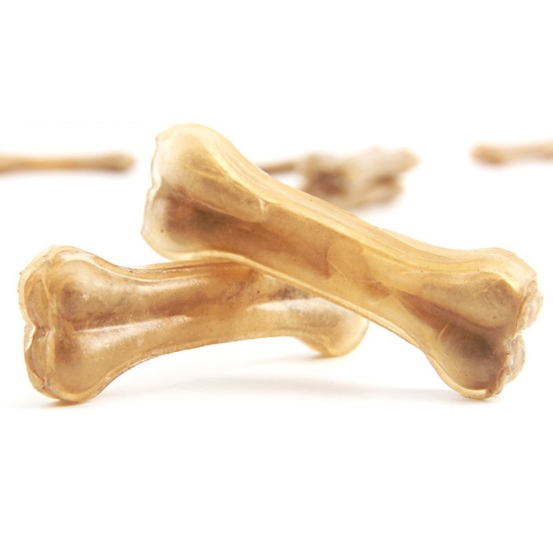 2/3/4/6/8 Inch Leather Cowhide Bone Molar Teeth Clean Stick Dog Chews Toys Puppy Accessories Food Treats Durable Pet Toy-2 Inch 10pcs