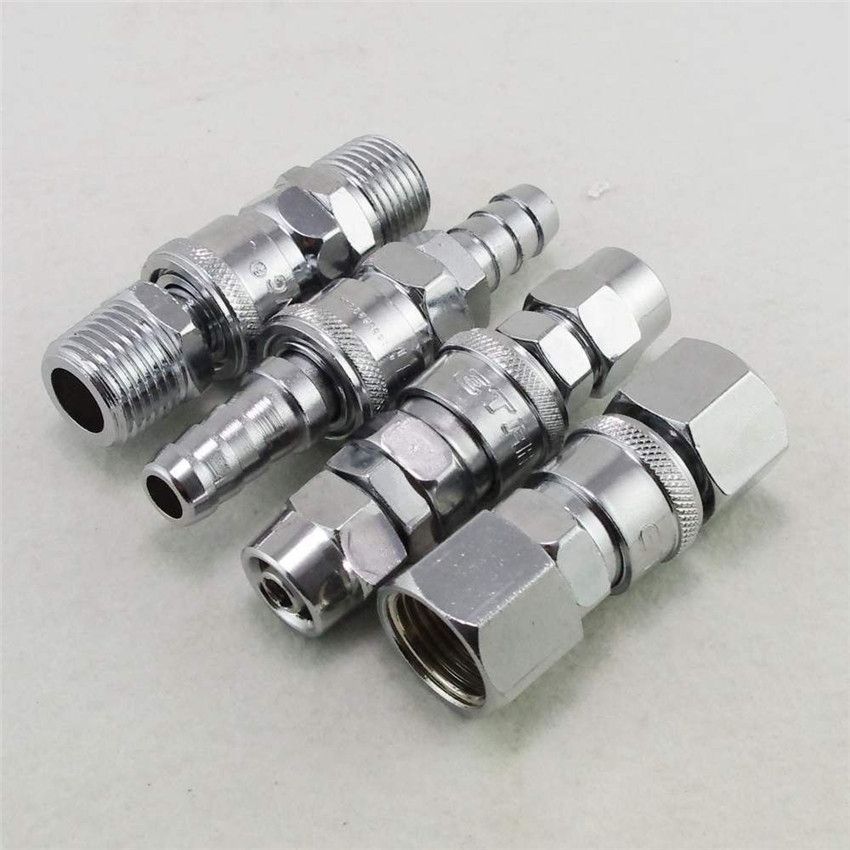 8 1/2" Pneumatic Air Compressor Hose Quick Coupler Plug Set