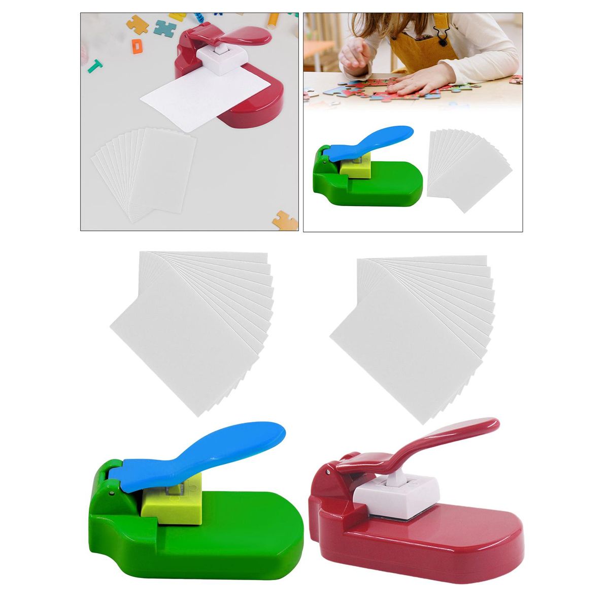 Manual Puzzle Making Machine Paper Puncher Photo Cutter Blue