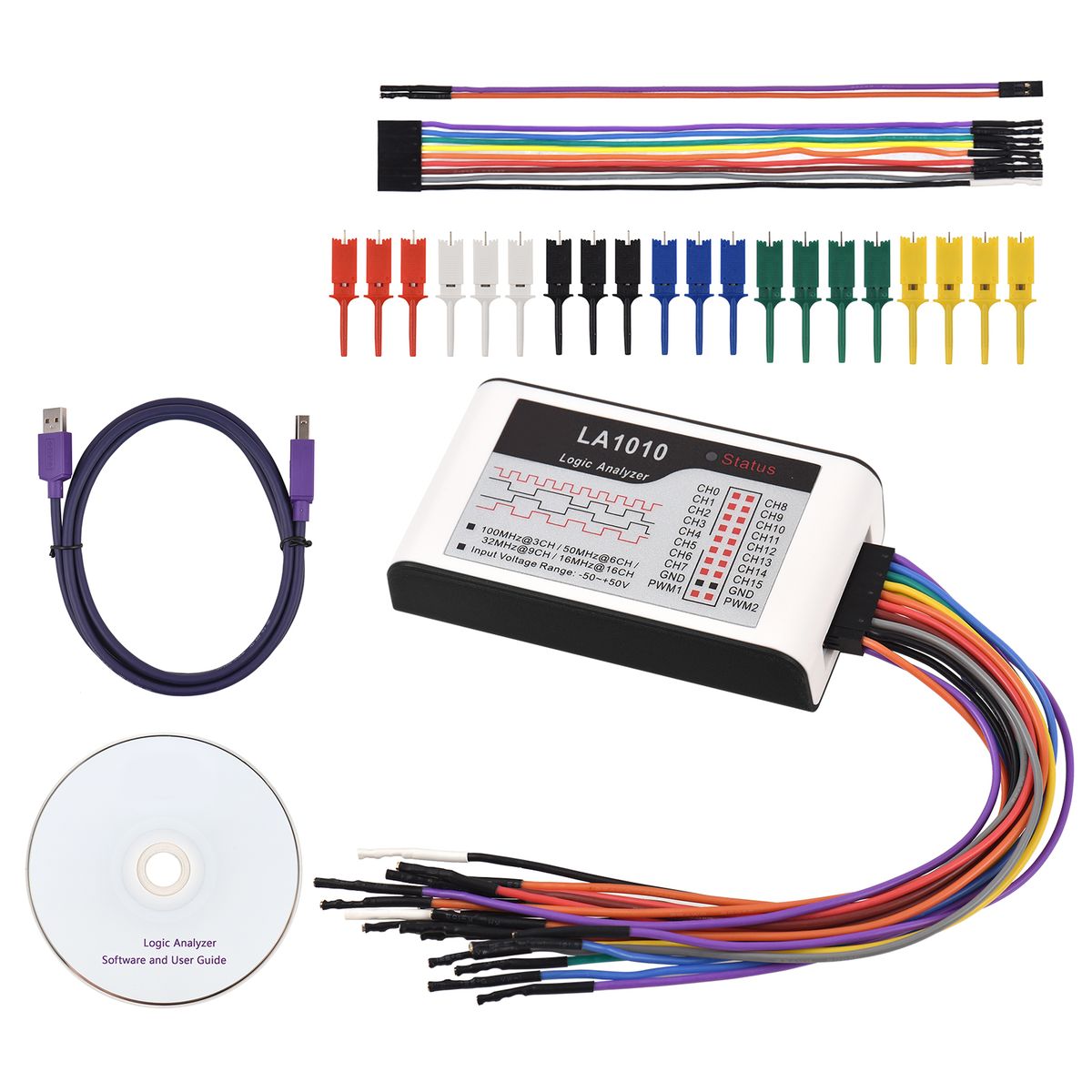 16 Channels Logic Analyzer USB 2.0 Interface 100MHz