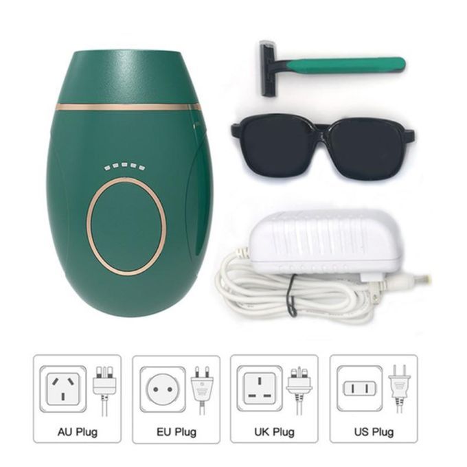 Laser Hair Remover 600000 Pulses Handheld Permanent Hair Green JP Plug