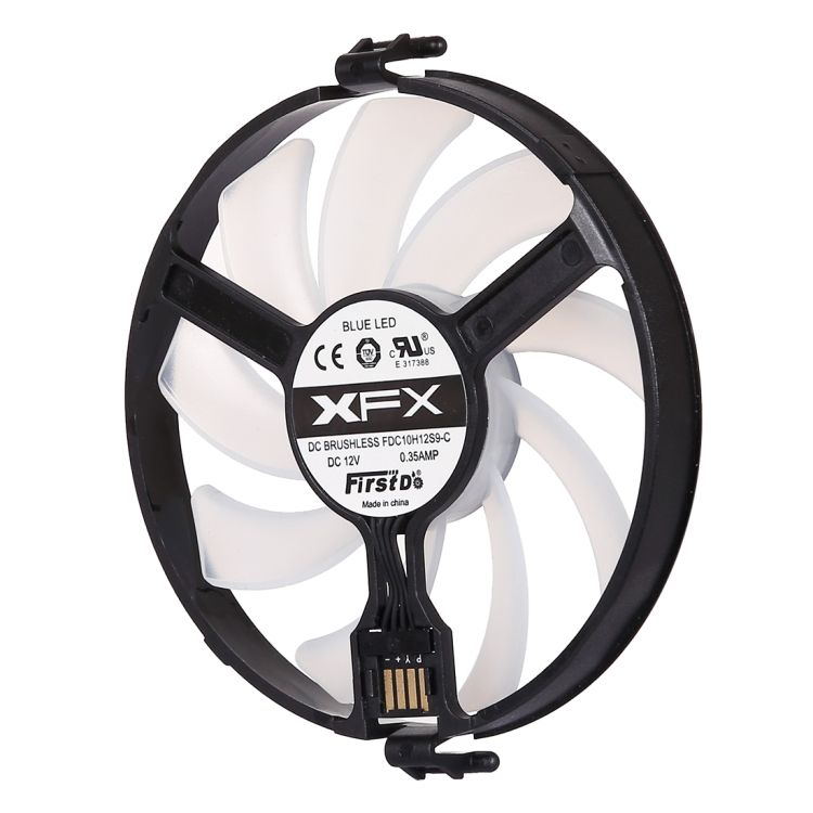 GPU Cooler Graphics Card Fan VGA Cards Blower Cooler For XFX RX470 RX480, With Red Light