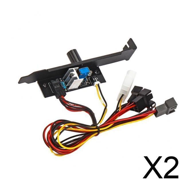 2xCooler Cooling Fan Speed Controller 3 Channels 3pin PC 12V Power